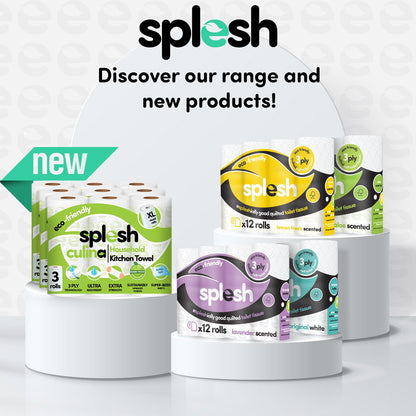 Splesh Quilted Toilet Roll Luxury Watermelon 3-Ply Soft Toilet Paper, 60 Rolls